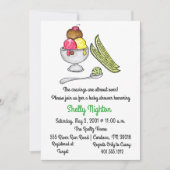 Pickles und Eiscreme Babydusche Einladung (Vorderseite)