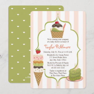 Pickles und Ice Cream Baby Dusche Einladung