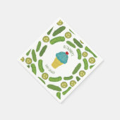 Pickles und Ice Cream Boy Baby Dusche Serviette (Ecke)