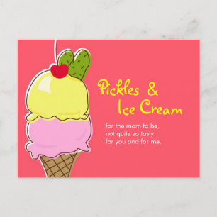 Pickles und Ice Creme Postkarte