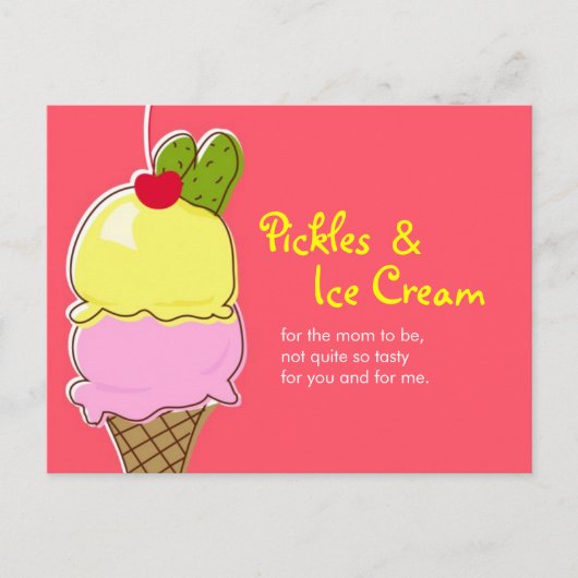 Pickles und Ice Creme Postkarte (Vorderseite)