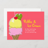 Pickles und Ice Creme Postkarte (Vorne/Hinten)