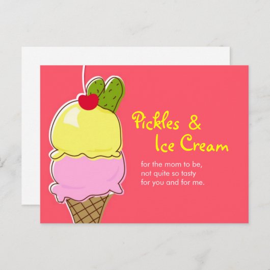 Pickles und Ice Creme Postkarte (Vorne/Hinten)