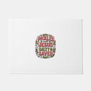 Pickles und Jesus Salty Saved Vintage-Shirt-Design Fußmatte