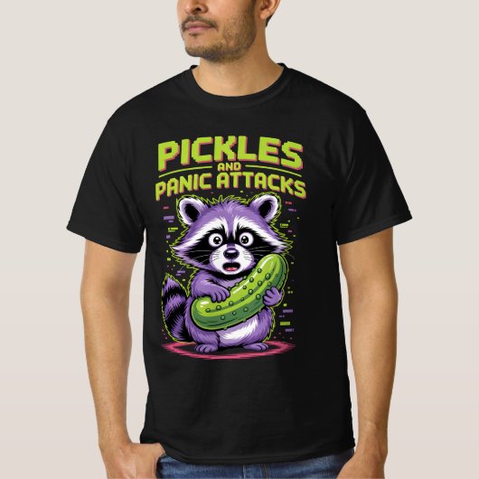Pickles und Panikattacken - Raccoon Chaos Edition T-Shirt (Vorderseite)