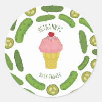 Pickles und Pink Ice Cream Girl Babydusche