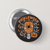 Pickleween Funny Spooky Halloween Pickleball Sport Button (Vorne & Hinten)