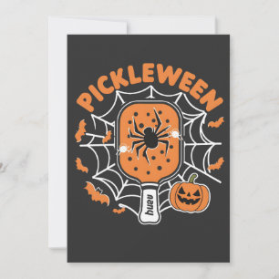 Pickleween Funny Spooky Halloween Pickleball Sport Einladung