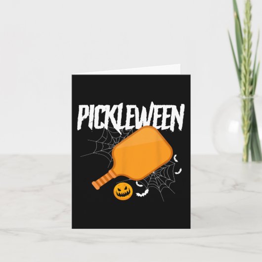 Pickleween Pickleball Kostüm Halloween Karte (Vorderseite)