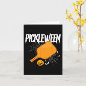 Pickleween Pickleball Kostüm Halloween Karte (Gelbe Blume)