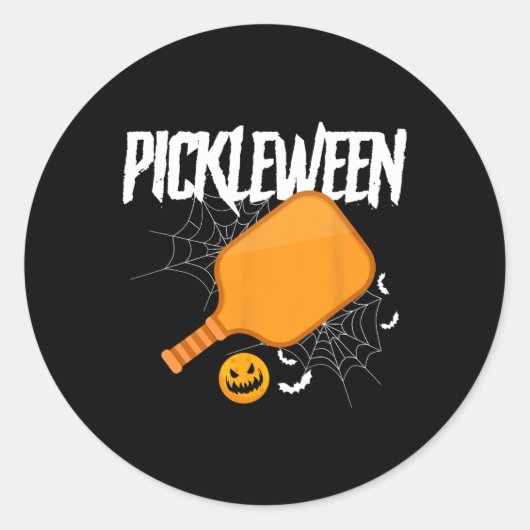 Pickleween Pickleball Kostüm Halloween Runder Aufkleber (Vorderseite)