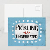 Pickling ist eine untergeordnete Postkarte (Vorne/Hinten)