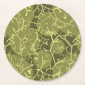 Pickly Cactus Print Runder Pappuntersetzer (Vorderseite)