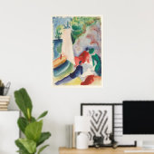 Picknick am Strand von August Macke Poster (Heimbüro)