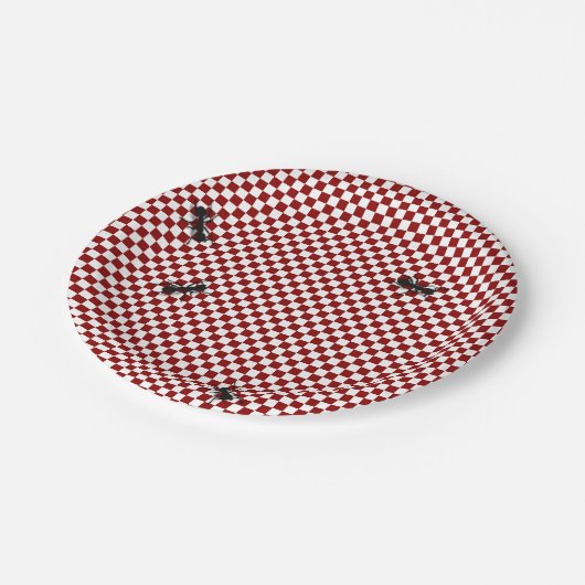 Picknick-Ameisen-Pappteller Pappteller (Schrägansicht)