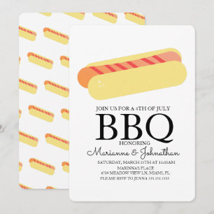 Picknick BBQ Grillfest Hot Dogs Einladung