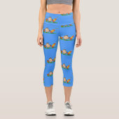 Picknick-Cartoon-Illustration Capri Leggings (Vorderseite)