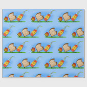 Picknick-Cartoon-Illustration Geschenkpapier (Flach)