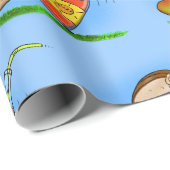 Picknick-Cartoon-Illustration Geschenkpapier (Rolleneckpunkt)
