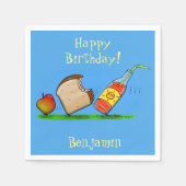 Picknick-Cartoon-Illustration Serviette (Vorderseite)