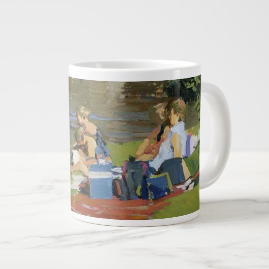 Picknick durch den Fluss Withypool Jumbo-Tasse (Vorderseite Rechts)