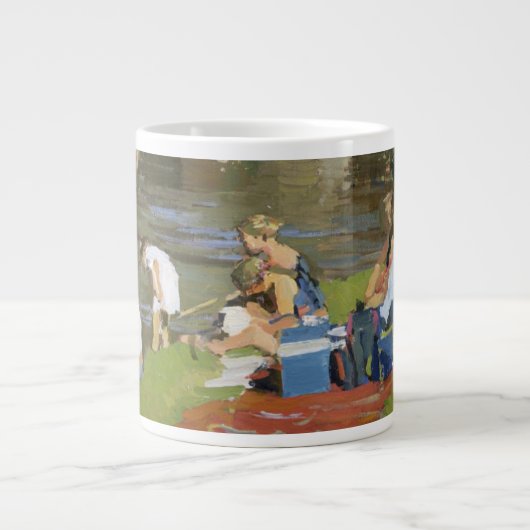 Picknick durch den Fluss Withypool Jumbo-Tasse (Vorderseite)