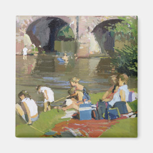 Picknick durch den Fluss Withypool Magnet