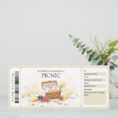 Picknick-Geschenkgutschein Einladung (Stehend Vorderseite)