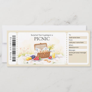 Picknick-Geschenkgutschein Einladung