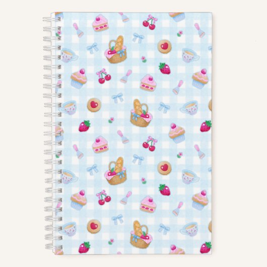 Picknick Gingham Blau   Notizblock (Vorderseite)