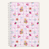 Picknick-Gingham-Rosa Notizblock (Vorderseite)