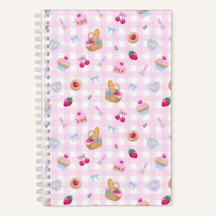 Picknick-Gingham-Rosa Notizblock