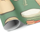 Picknick green geschenkpapier (Rolleneckpunkt)