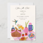 Picknick-Hochzeit Save The Date (Vorderseite)