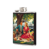 Picknick im Vintage-Stil Flachmann (Links)