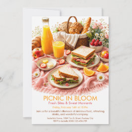 Picknick in Blütenpracht - Frühlingsbrunch-Gartenp Einladung