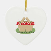 Picknick-Korb Keramik Ornament (Vorne)