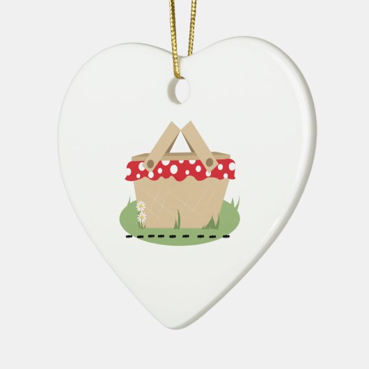 Picknick-Korb Keramik Ornament (Links)