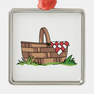 PICKNICK-KORB ORNAMENT AUS METALL