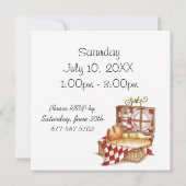 Picknick laden ein einladung (Rückseite)