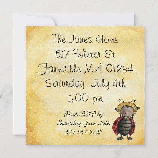 Picknick laden ein einladung (Rückseite)