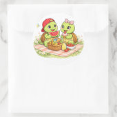 Picknick Liebe Runder Aufkleber (Tasche)