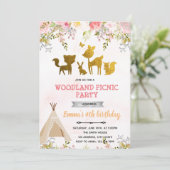 Picknick-Party Einladung (Stehend Vorderseite)