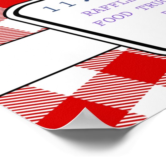 Picknick Party Fundraiser Schule PTO PTA Plakat (Ecke)