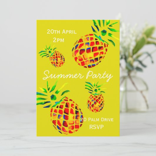 Picknick-Party im Sommer Einladung (Stehend Vorderseite)