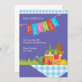 Picknick-Party laden ein Einladung (Vorne/Hinten)