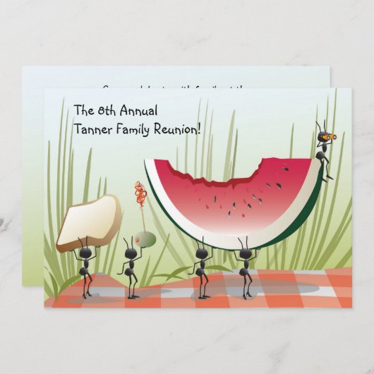 Picknick-, Party-oder Einladung (Vorne/Hinten)