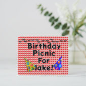 Picknick-Party zum Geburtstag Einladung (Stehend Vorderseite)
