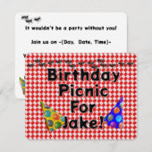 Picknick-Party zum Geburtstag Einladung (Vorne/Hinten)