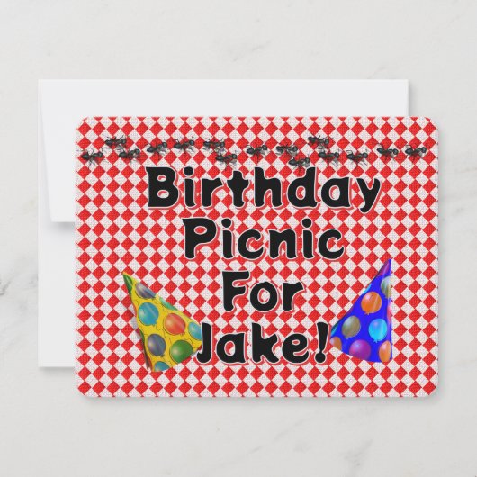 Picknick-Party zum Geburtstag Einladung (Vorderseite)